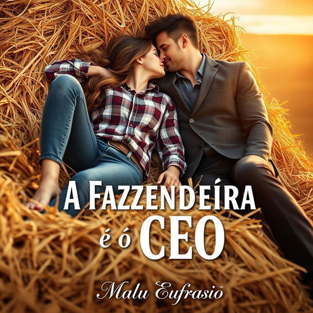 A romantic book cover titled 'A Fazendeira e o CEO'