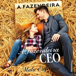 A romantic book cover titled 'A Fazendeira e o CEO'