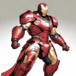 Iron man con armadura samurai