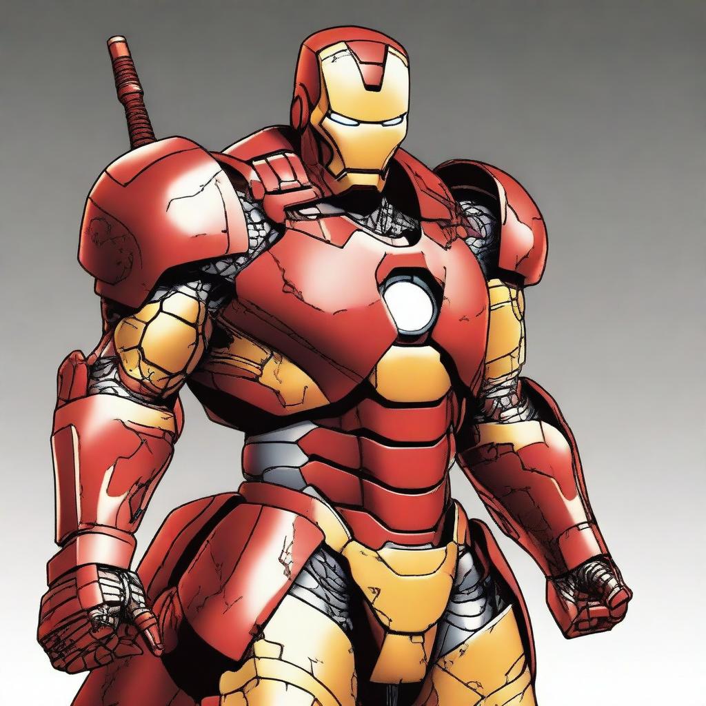 Iron man con armadura samurai