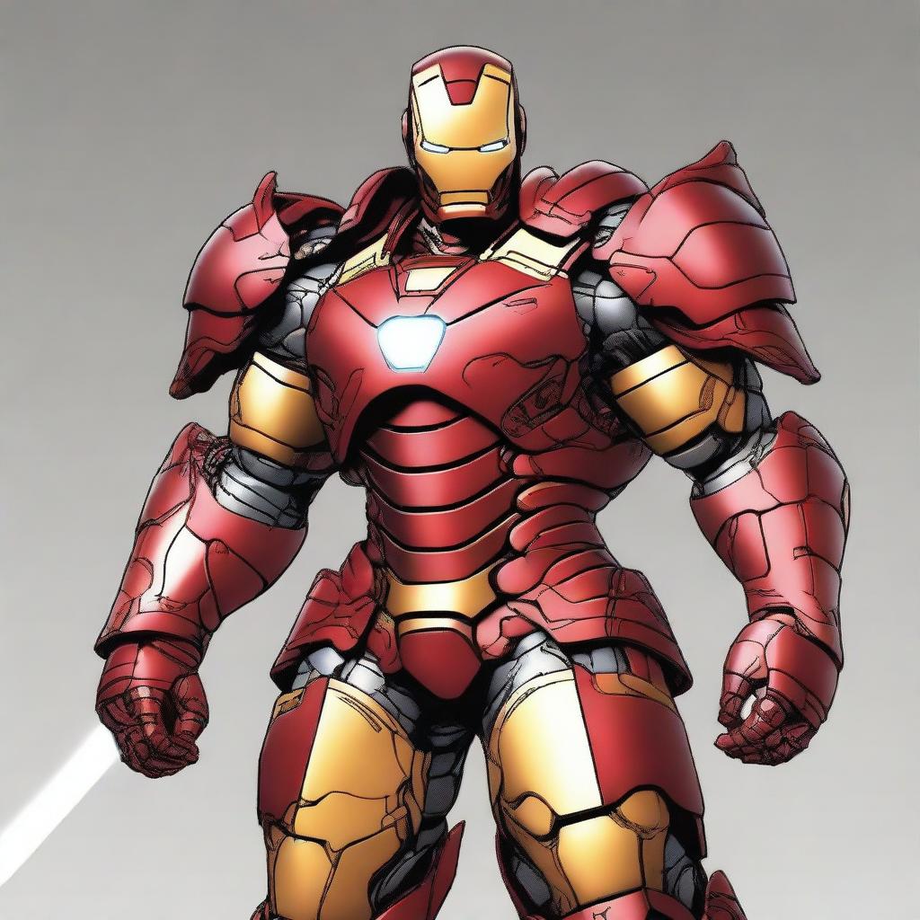 Iron man con armadura estilo samurai