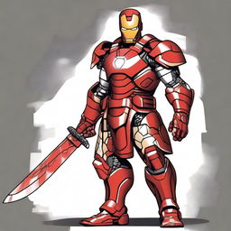 Iron man con armadura estilo samurai