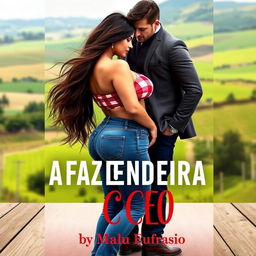 A romantic book cover titled 'A Fazendeira e o CEO'