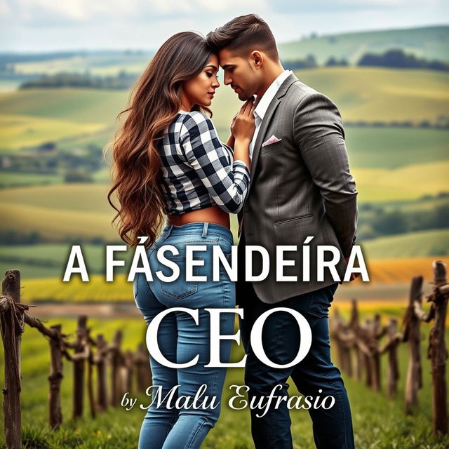 A romantic book cover titled 'A Fazendeira e o CEO'