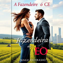 A romantic book cover titled 'A Fazendeira e o CEO'