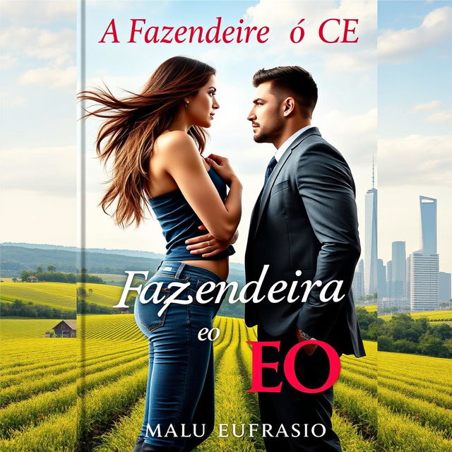 A romantic book cover titled 'A Fazendeira e o CEO'