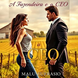 A captivating romance novel cover featuring a beautiful young woman, 18 years old, with long hair and a stunning physique, dressed in stylish jeans