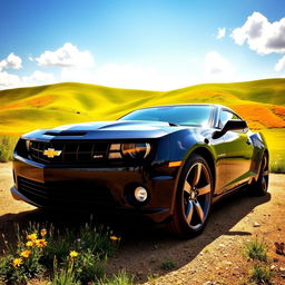 A striking image of a 2013 Chevy Camaro, set in a picturesque location at Vista Anita