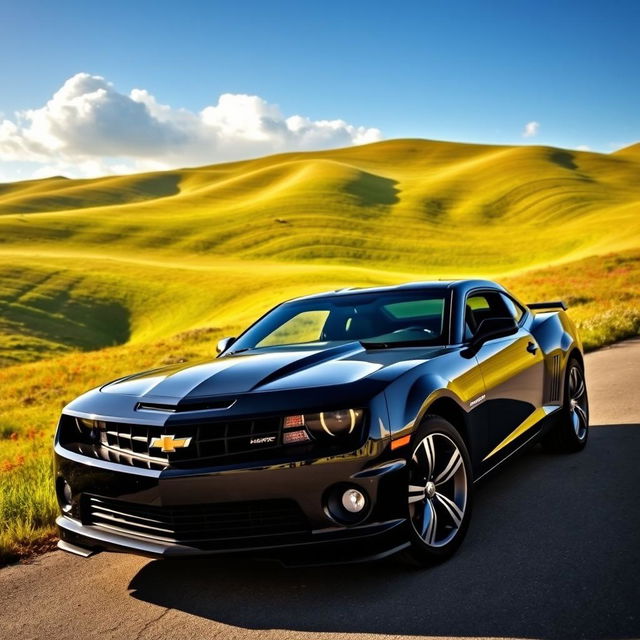 A striking image of a 2013 Chevy Camaro, set in a picturesque location at Vista Anita