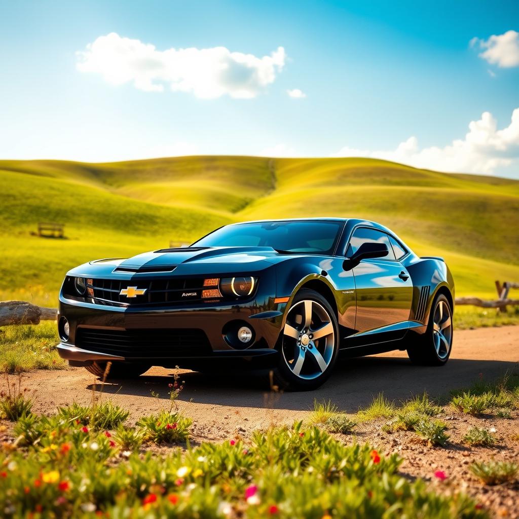 A striking image of a 2013 Chevy Camaro, set in a picturesque location at Vista Anita