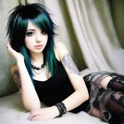 Hermosa chica emo real tetona