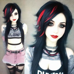 Hermosa chica emo real tetona