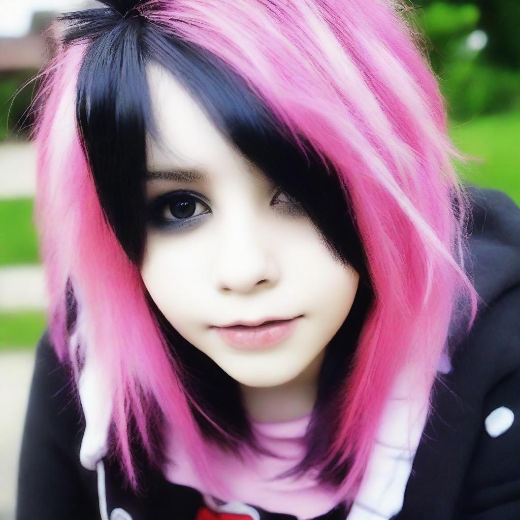 Hermosa niña emo real