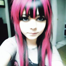 Hermosa niña emo real