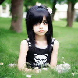 Hermosa niña emo real