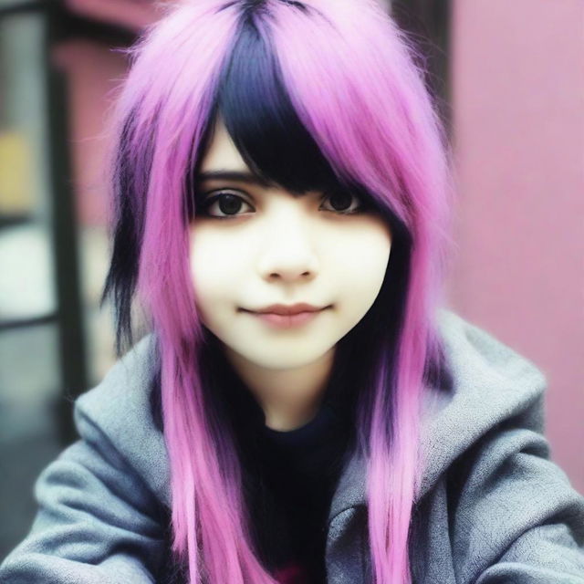 Hermosa niña emo real