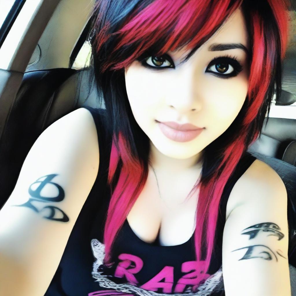 Hermosa chica emo real