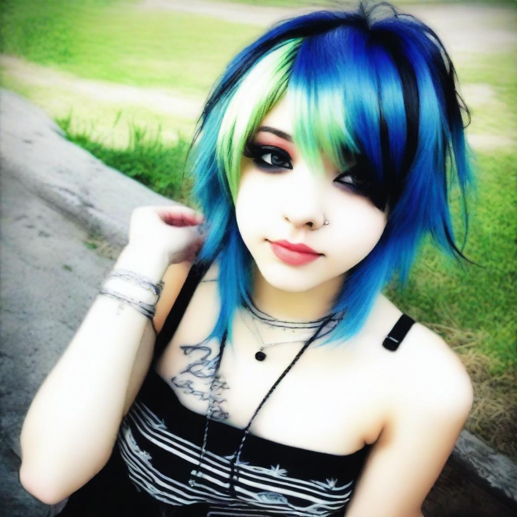 Hermosa chica emo real