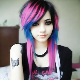 Hermosa chica emo real