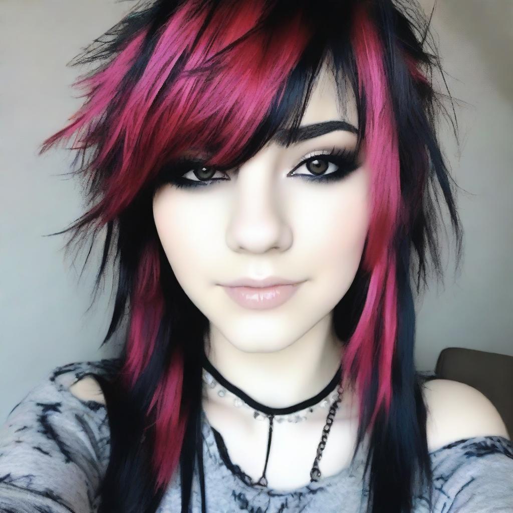 Hermosa chica emo real