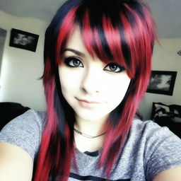 Hermosa chica emo real