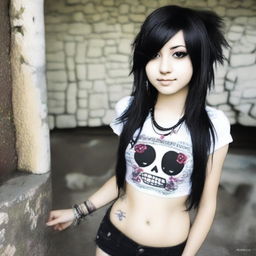 Hermosa chica emo real