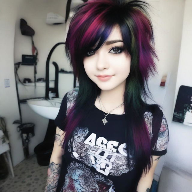 Hermosa chica emo real