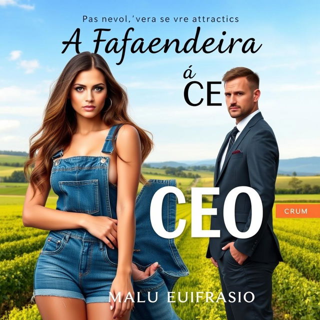 A romantic book cover titled 'A Fazendeira e o CEO'