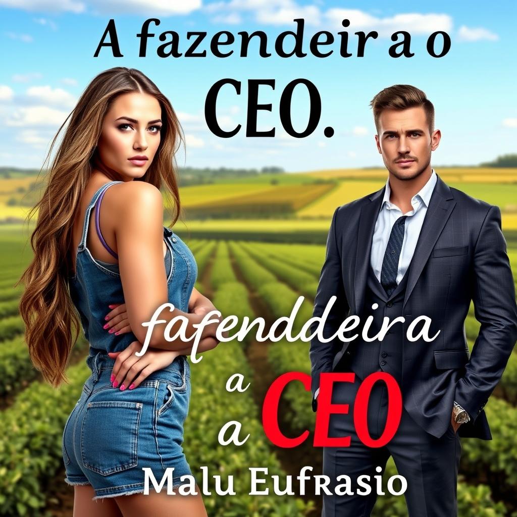 A romantic book cover titled 'A Fazendeira e o CEO'