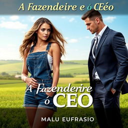 A romantic book cover titled 'A Fazendeira e o CEO'