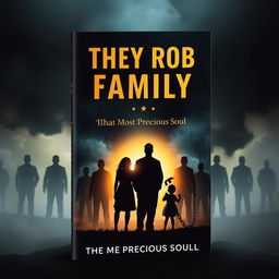 A gripping book cover design for 'They Rob My Family: The Most Precious Soul'