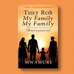 A dramatic and emotional book cover design for the novel titled 'They Rob My Family, The Most Precious Soul' by author Mwamure