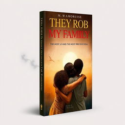 A captivating book cover design for 'They Rob My Family, The Most Precious Soul' by Mwamure