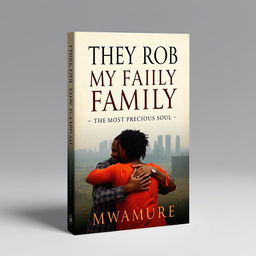 A captivating book cover design for 'They Rob My Family, The Most Precious Soul' by Mwamure