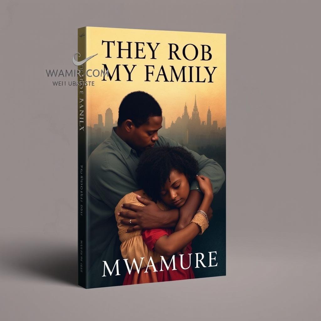 A captivating book cover design for 'They Rob My Family, The Most Precious Soul' by Mwamure