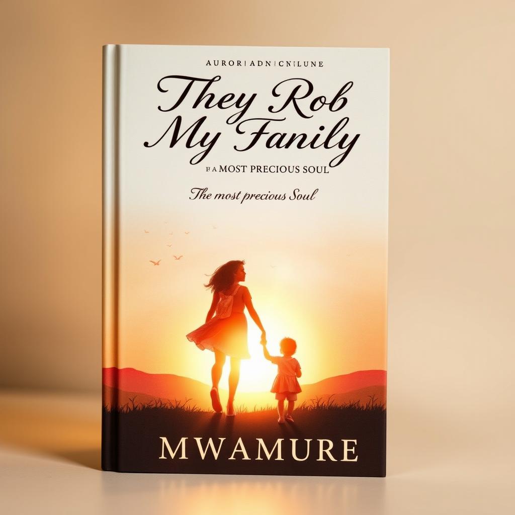 A poignant and emotional book cover design for 'They Rob My Family, The Most Precious Soul' by author Mwamure