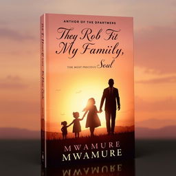 A poignant and emotional book cover design for 'They Rob My Family, The Most Precious Soul' by author Mwamure