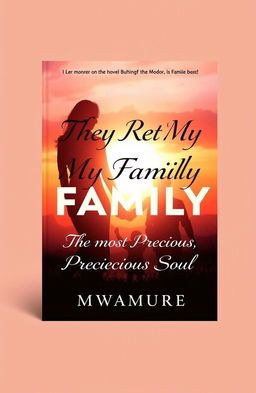 A poignant and captivating book cover design for the novel titled 'They Rob My Family, The Most Precious Soul' by the author Mwamure