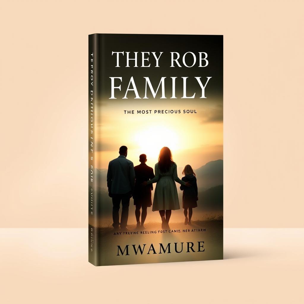 A captivating book cover design for the title "They Rob My Family: The Most Precious Soul" by author Mwamure