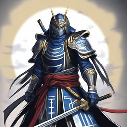 Portray Date Masamune, the iconic character from Sengoku Basara