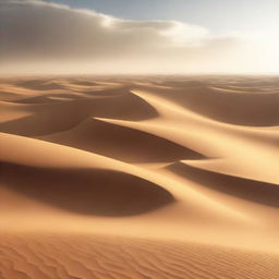 Render a violent sandstorm in a desert landscape