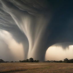 Visualize an extraordinary event of multiple tornadoes touching down simultaneously