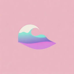 Revamp the 'WhisperWave' logo into an abstract design, leaning heavily on pastel tones to evoke a sense of tranquility and fluidity