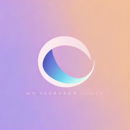 Revamp the 'WhisperWave' logo into an abstract design, leaning heavily on pastel tones to evoke a sense of tranquility and fluidity