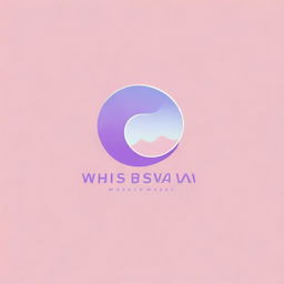 Revamp the 'WhisperWave' logo into an abstract design, leaning heavily on pastel tones to evoke a sense of tranquility and fluidity