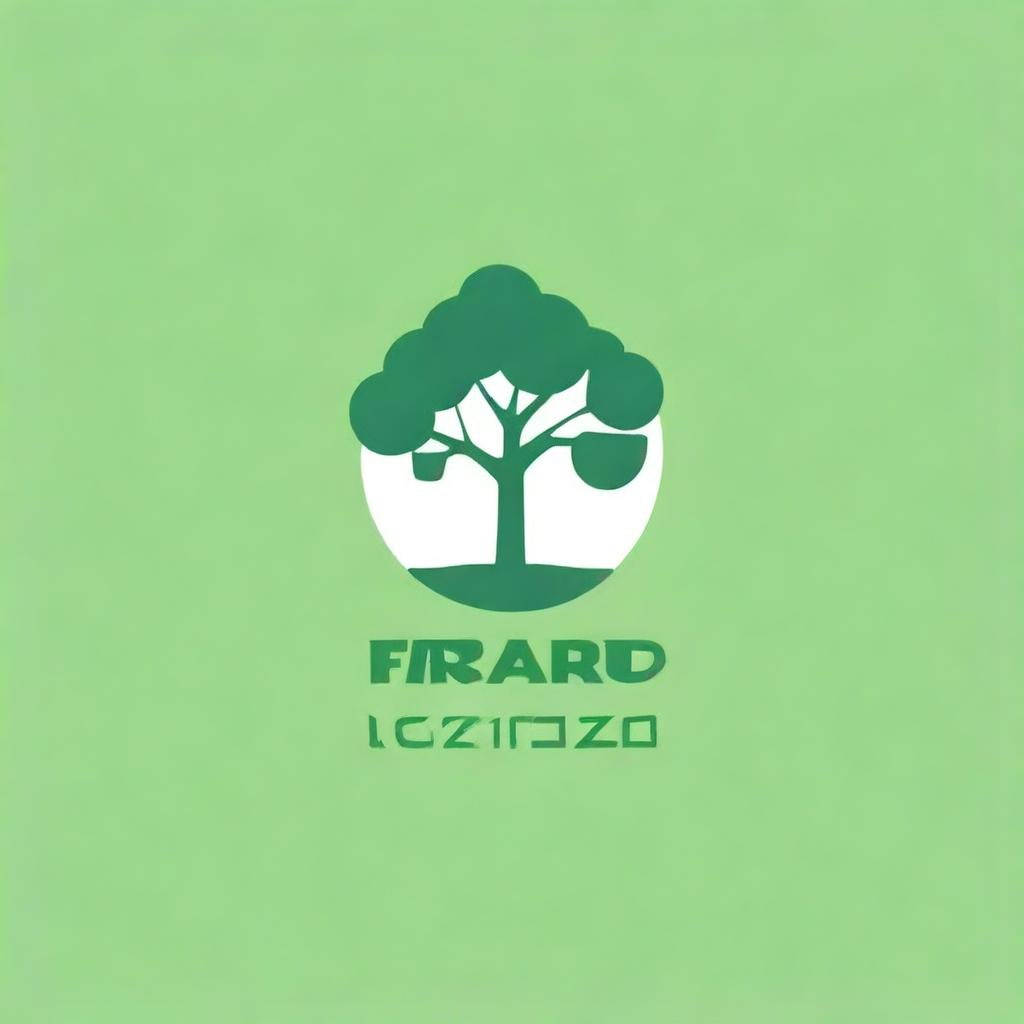 Generate a minimalist logo with the name 'Ricardo', the number '71', and elements related to a tree