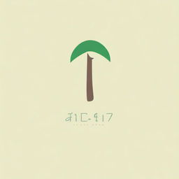 Generate a minimalist logo with the name 'Ricardo', the number '71', and elements related to a tree