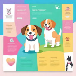 Visualize a cheerful and inviting website landing page for adopting dogs and cats