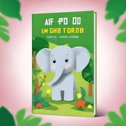 Create a humorous 6x9 book cover for Amazon KDP, featuring a playful elephant in a jungle, looking backward with a large goofy grin on its face