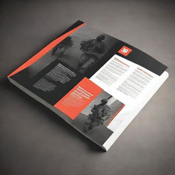 Create a modern brochure showcasing the ITS, a training tool for forces combating terrorists in urban environments